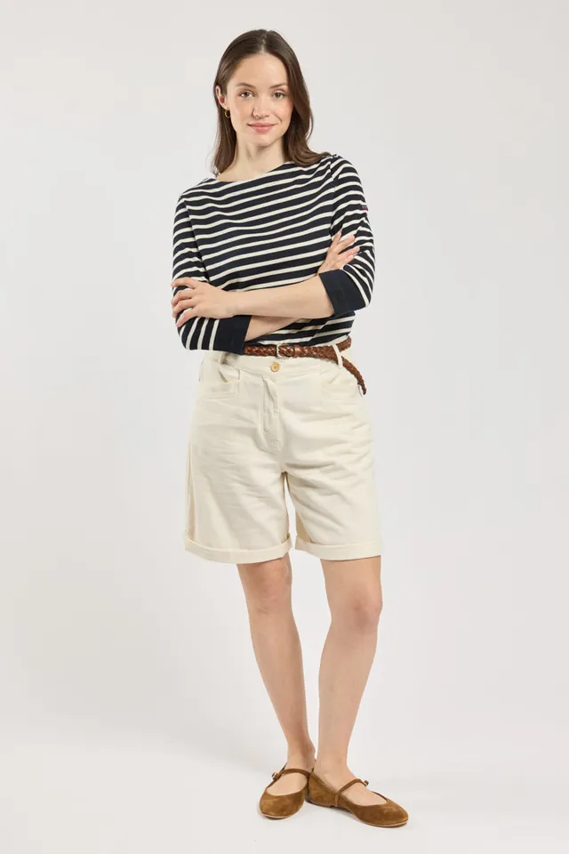 armor-lux-marini-re-femme-manches-3-4-coton-rustique-4 image 1
