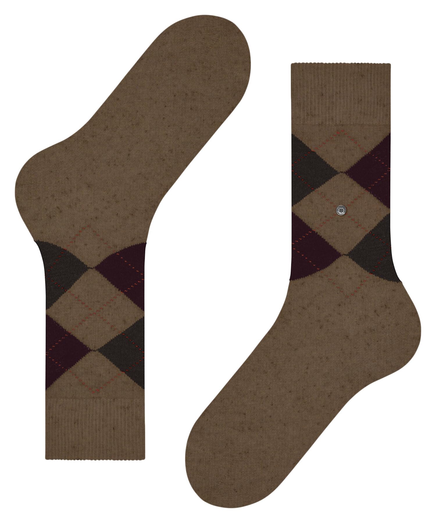 burlington-dundee-chaussettes-homme-marron-peanut-melange-5176-40-46-laine-visco image 5