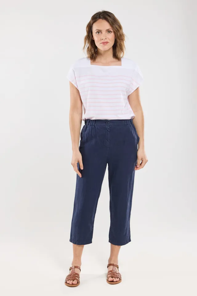 armor-lux-corsaire-taille-lastiqu-e-femme-pantacourt-100-lin image 1