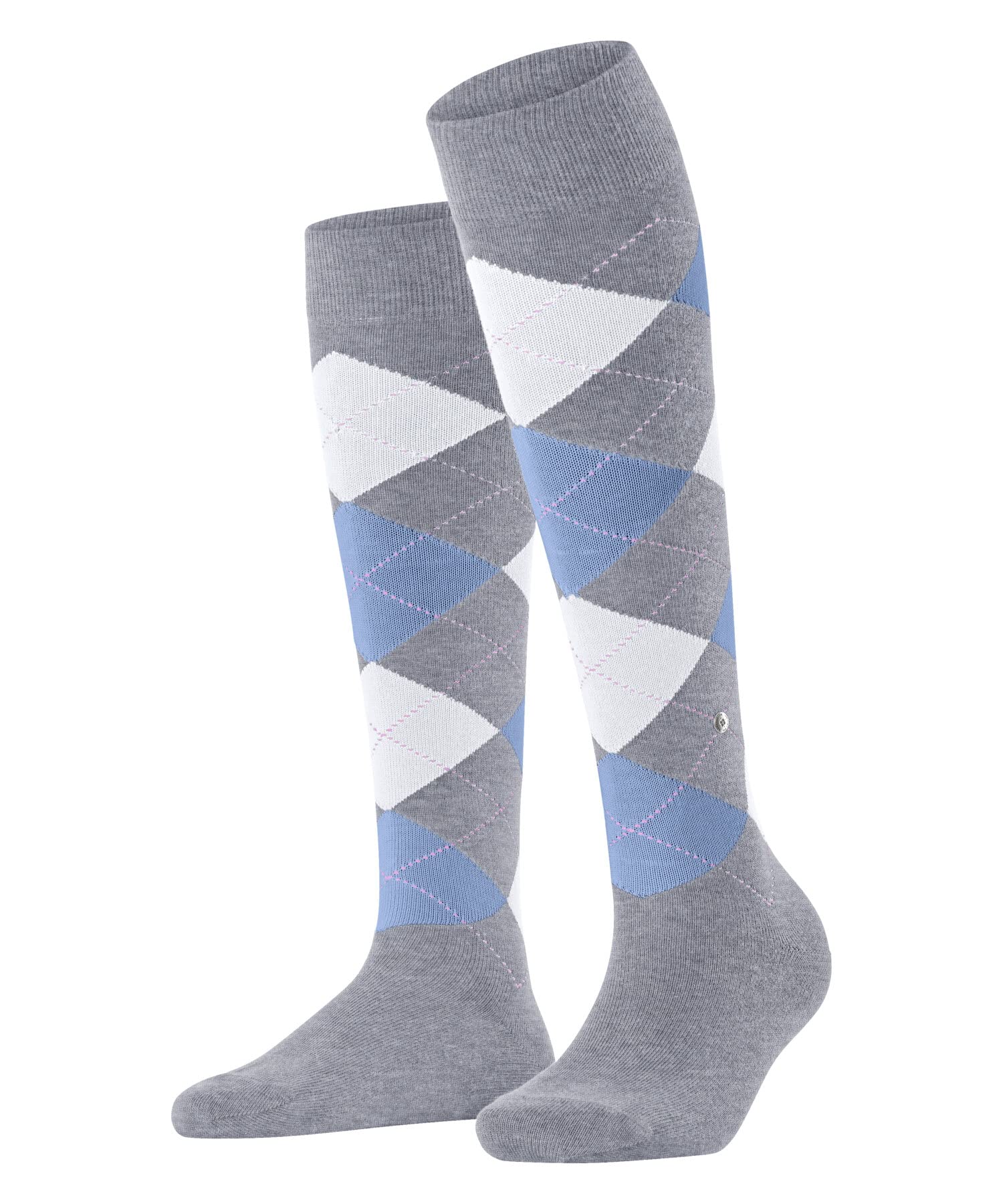 burlington-queen-chaussettes-longues-femme-coton-gris-arctic-m-lange-36-41 image 1
