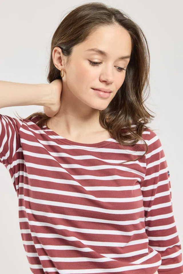 armor-lux-marini-re-amiral-femme-manches-3-4-coton-lourd image 1