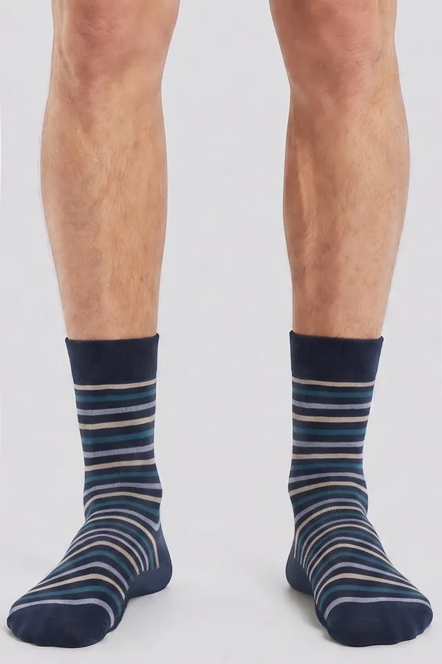 armor-lux-x-maison-broussaud-chaussettes-homme-rayures-tricolores image 1