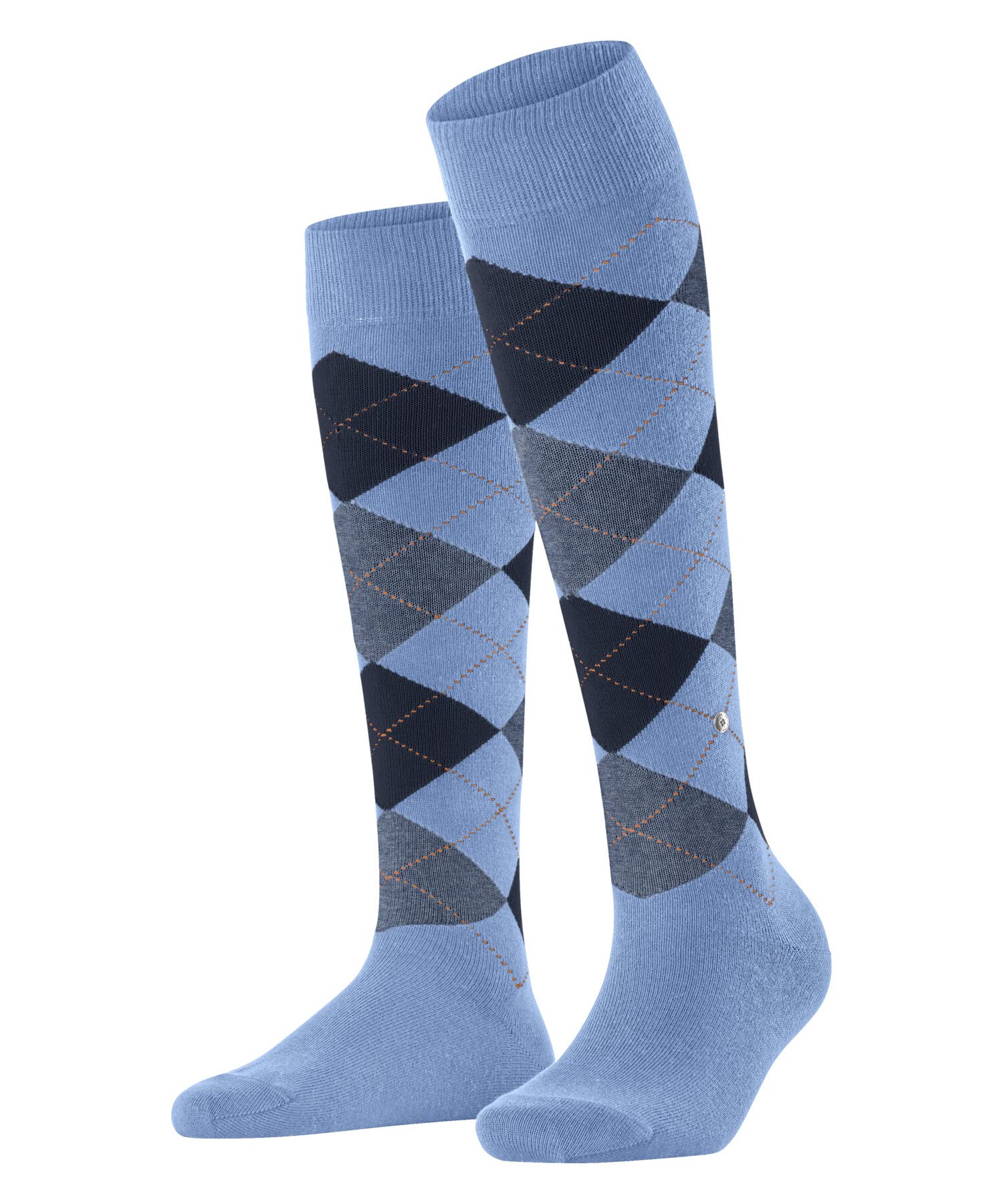 burlington-queen-chaussettes-longues-femme-coton-bleu-light-blue-36-41 image 1