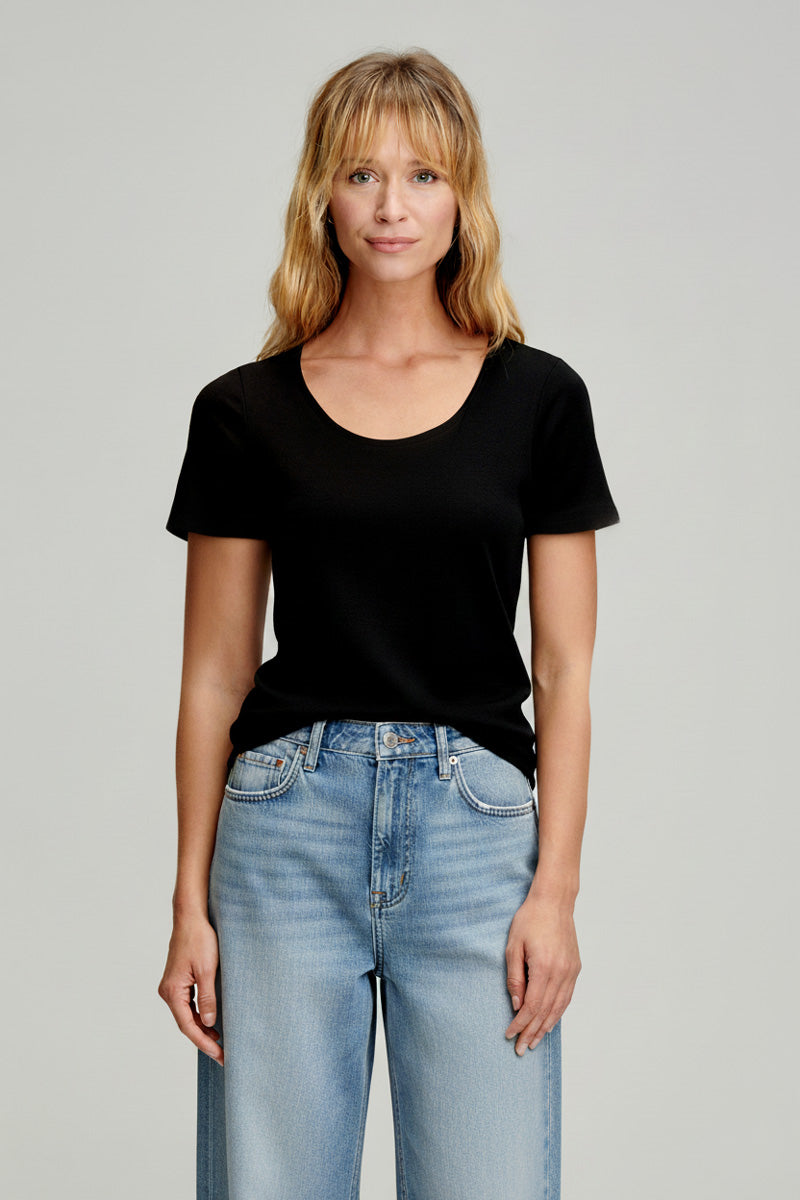 armor-lux-t-shirt-uni-femme-coton-bio-et-kapok image 1
