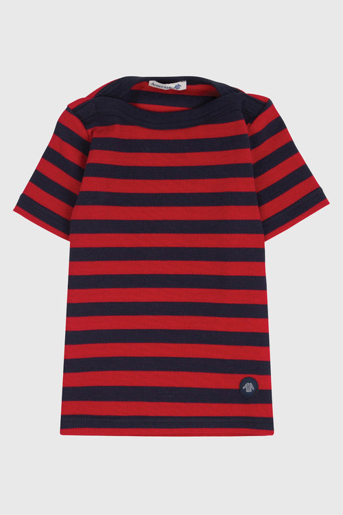 armor-lux-marini-re-enfant-manches-courtes-coton-stretch-ray image 2