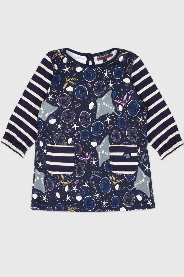 armor-lux-robe-cosmos-baby-coton-pais-manches-longues image 1
