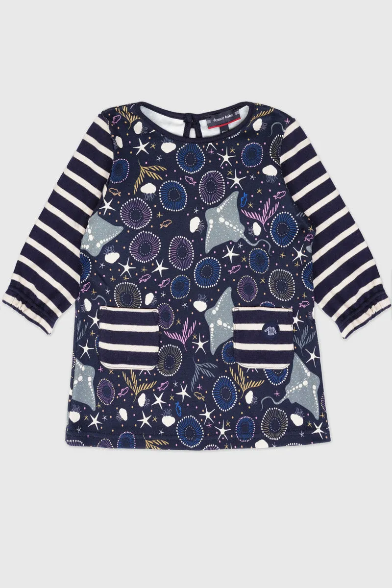 armor-lux-robe-cosmos-baby-coton-pais-manches-longues image 1