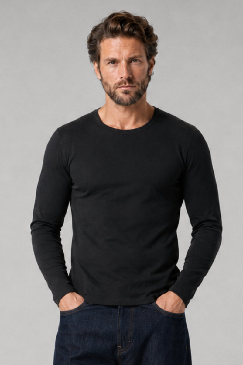 armor-lux-t-shirt-manches-longues-homme-coton-bio-kapok image 1