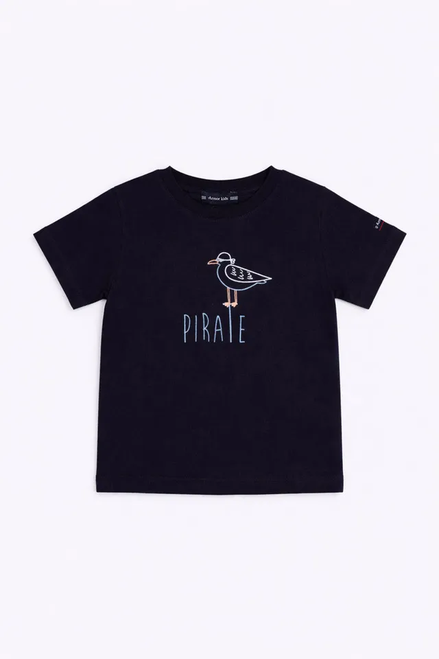 armor-lux-t-shirt-pirate-kids-t-shirt-enfant-coton-imprim-marin image 1