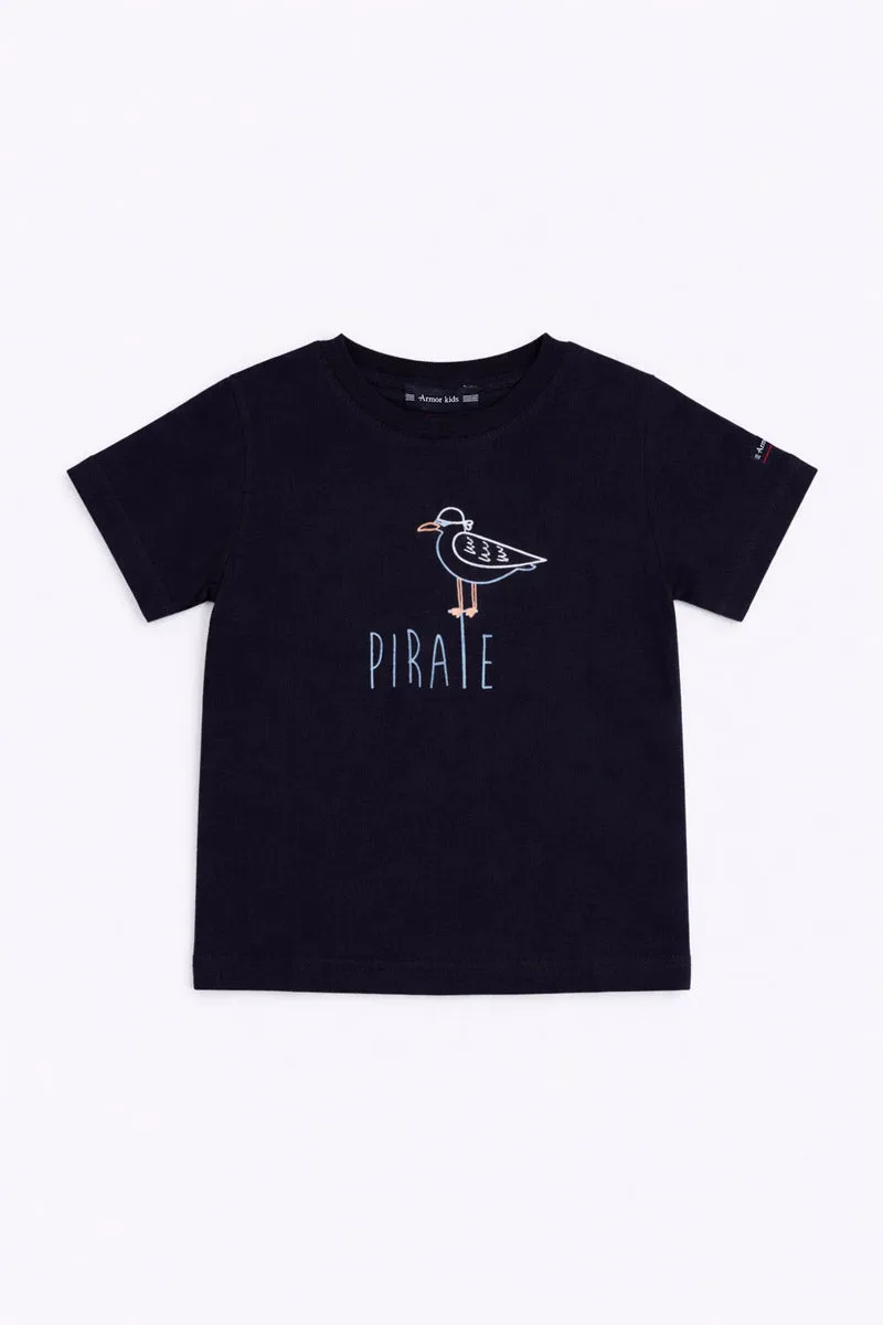 armor-lux-t-shirt-pirate-kids-t-shirt-enfant-coton-imprim-marin image 1