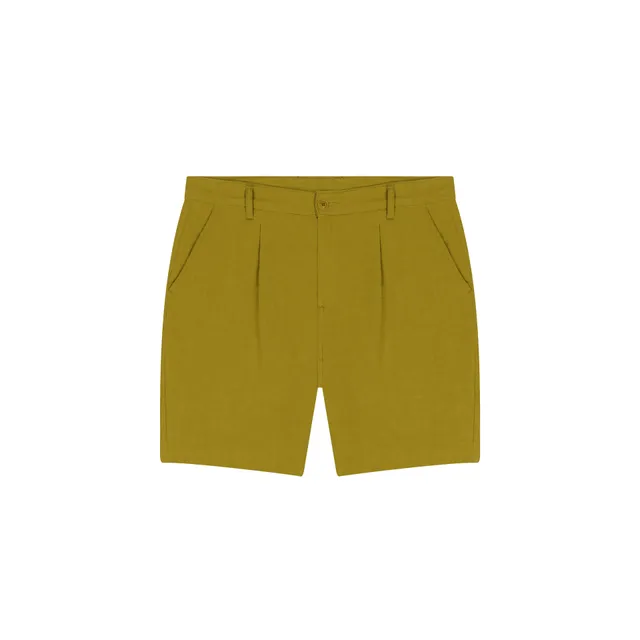 atelier-tuffery-short-jules-homme-ajust-en-lin-olive image 1