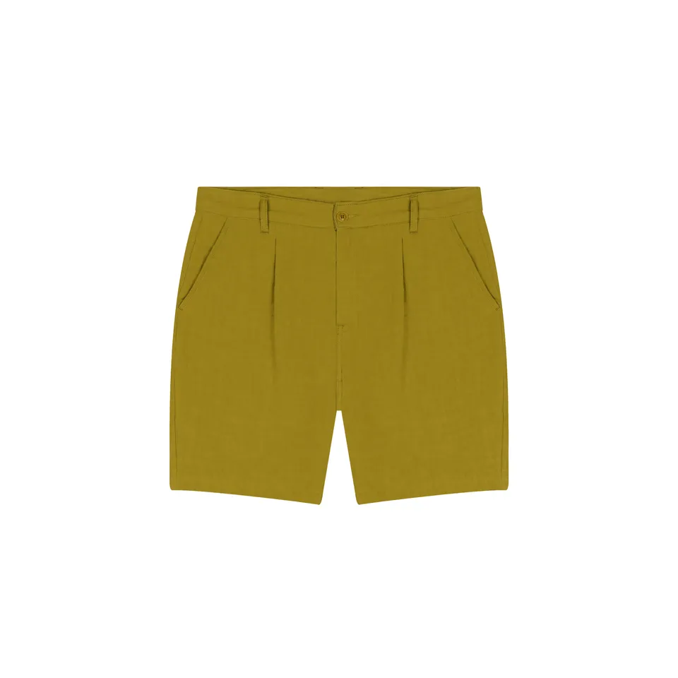 atelier-tuffery-short-jules-homme-ajust-en-lin-olive image 1
