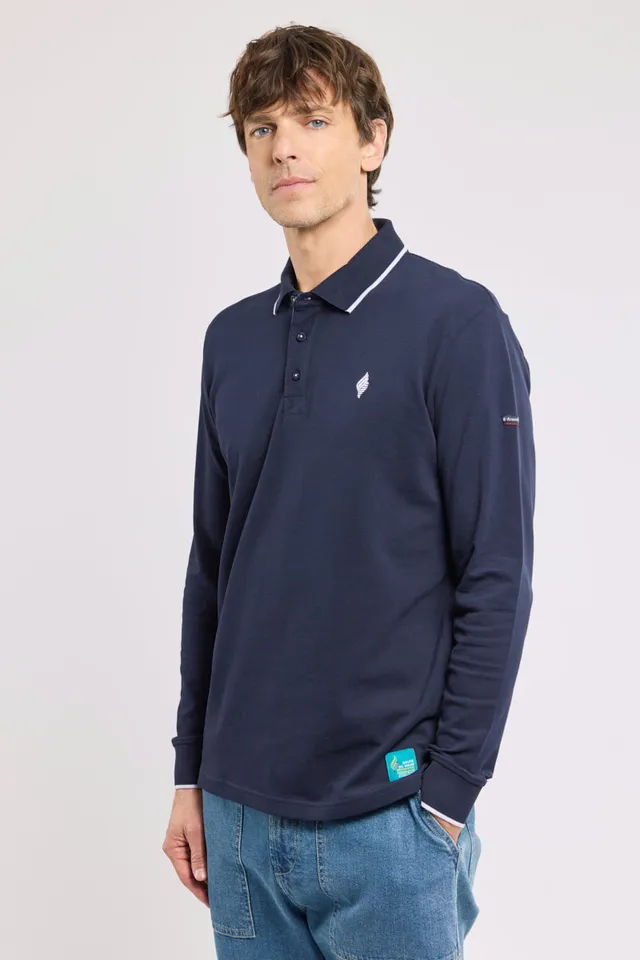 armor-lux-polo-manches-longues-homme-route-du-rhum-coton-piqu-brod image 1