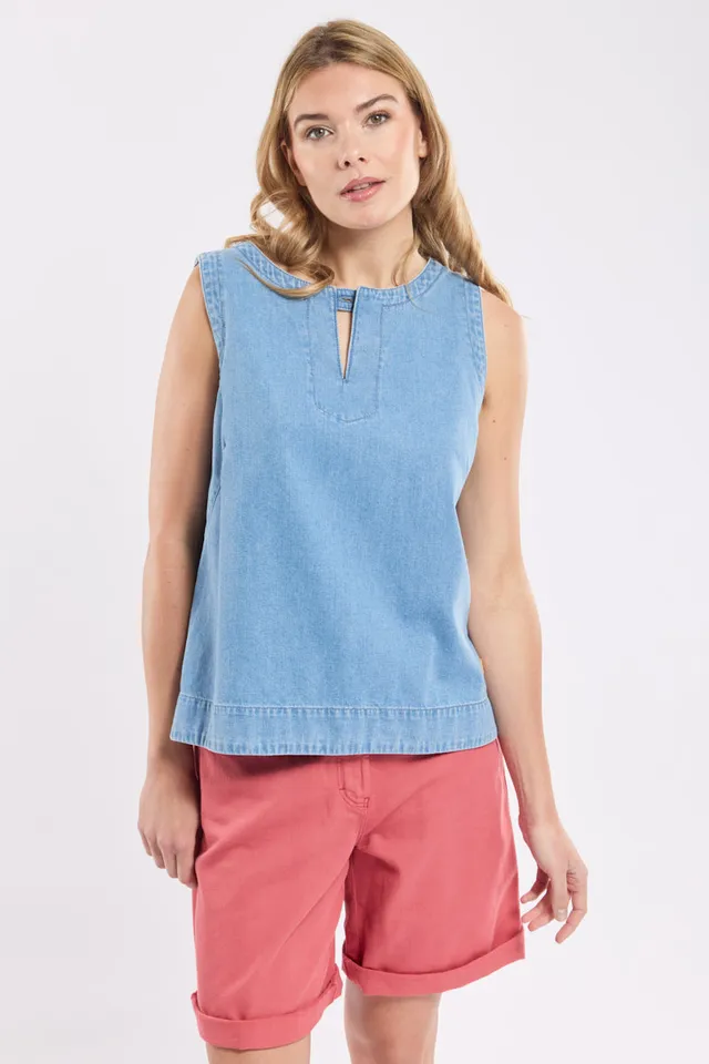 armor-lux-h-ritage-top-en-denim-coton-sans-manches-femme image 1