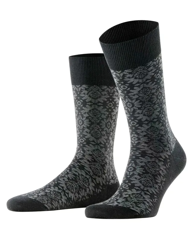 burlington-ornamental-chaussettes-homme-coton-respirant-motif-floral image 1