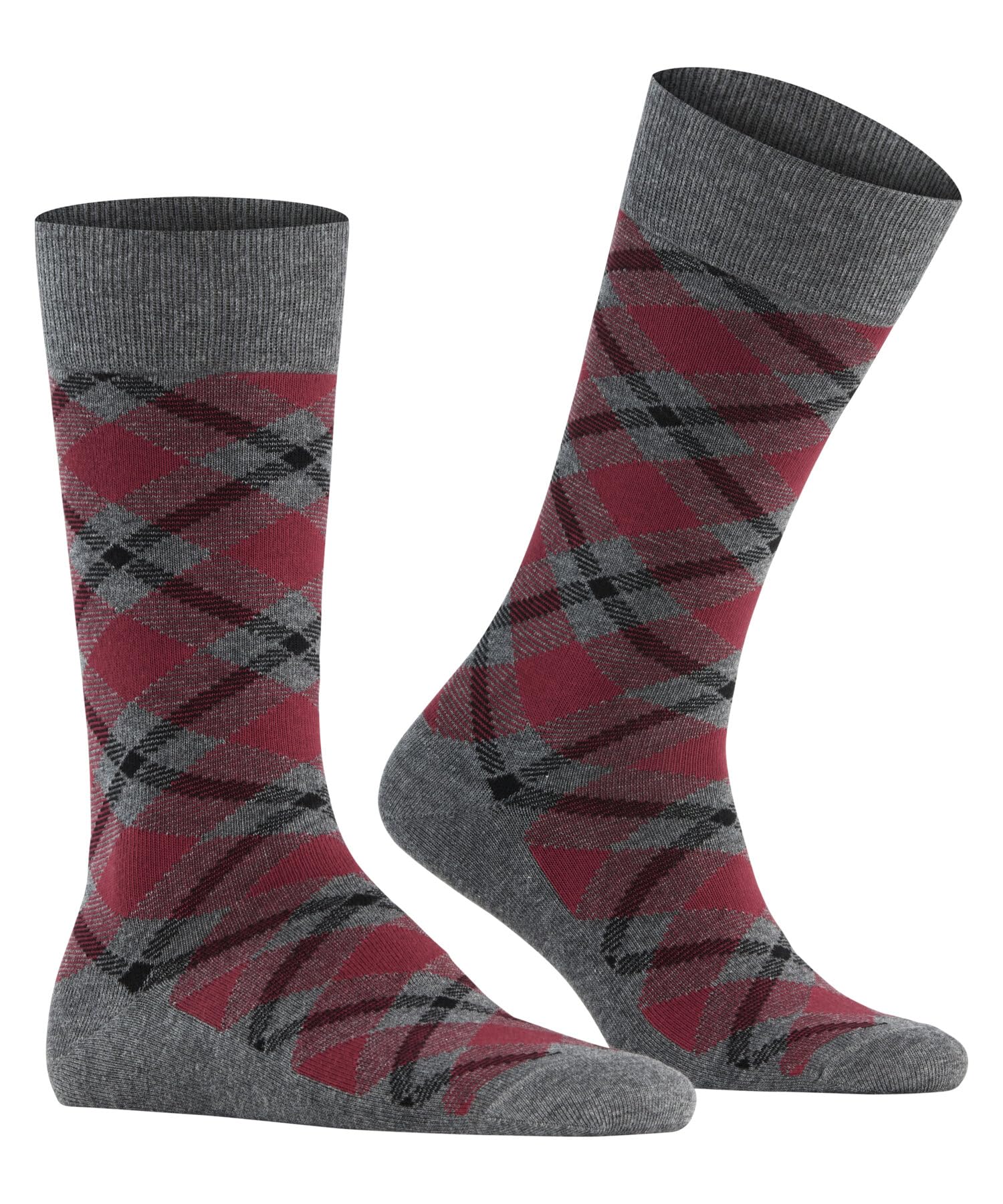 burlington-tartan-chaussettes-homme-coton-gris-carbon-m-lange-40-46 image 4
