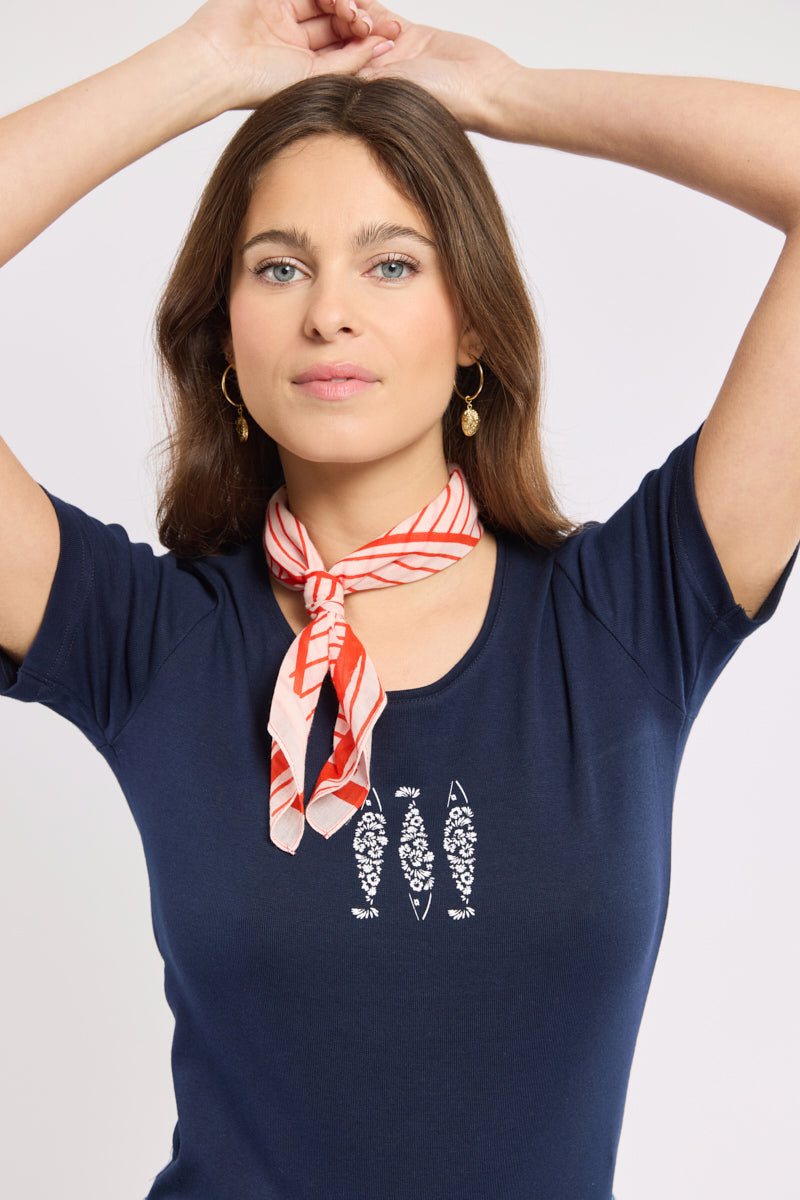 armor-lux-t-shirt-s-rigraphi-femme-coton-l-ger-3 image 1