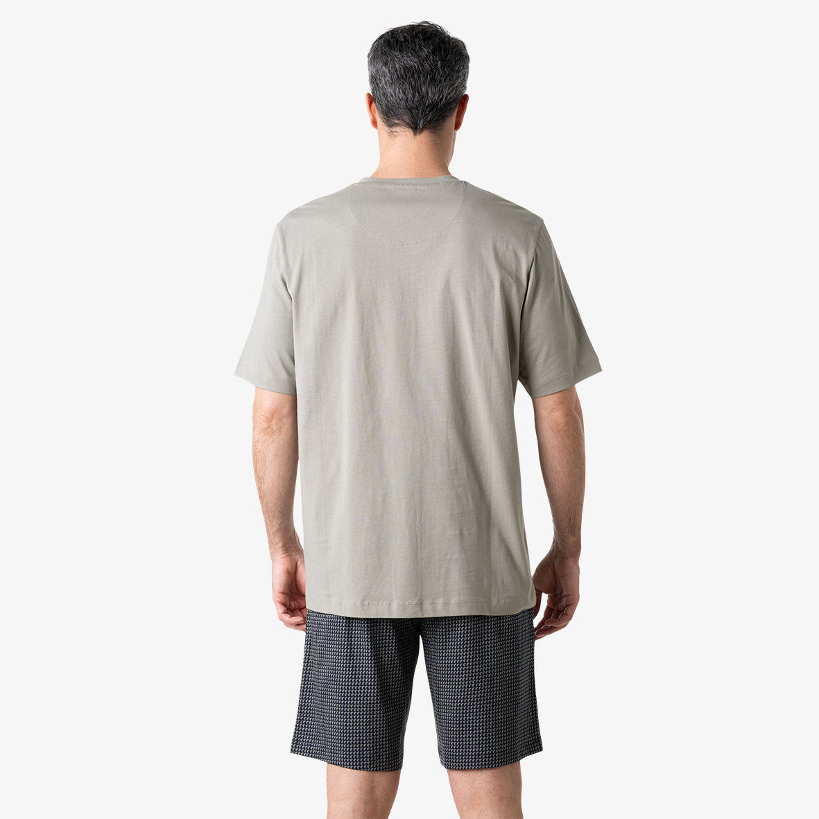eminence-pyjama-court-col-t-homme-casual-haut-vert-short-marine image 5