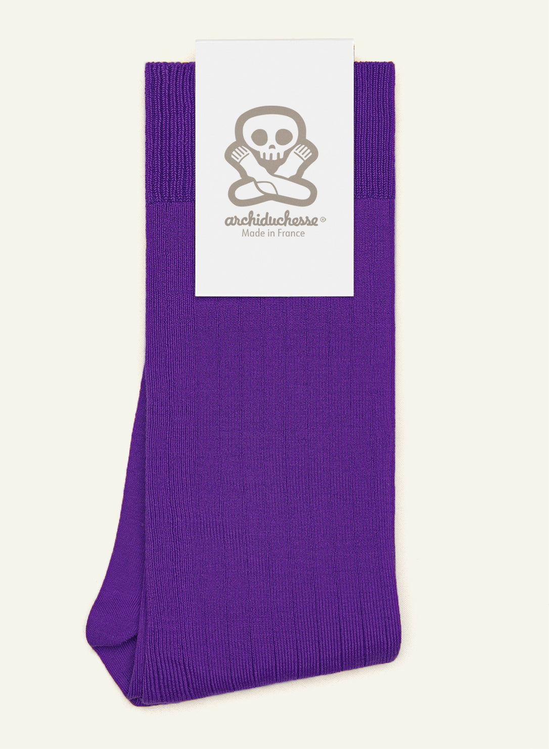archiduchesse-violet-lectrique-chaussettes-fil-d-cosse-mi-hautes image 6