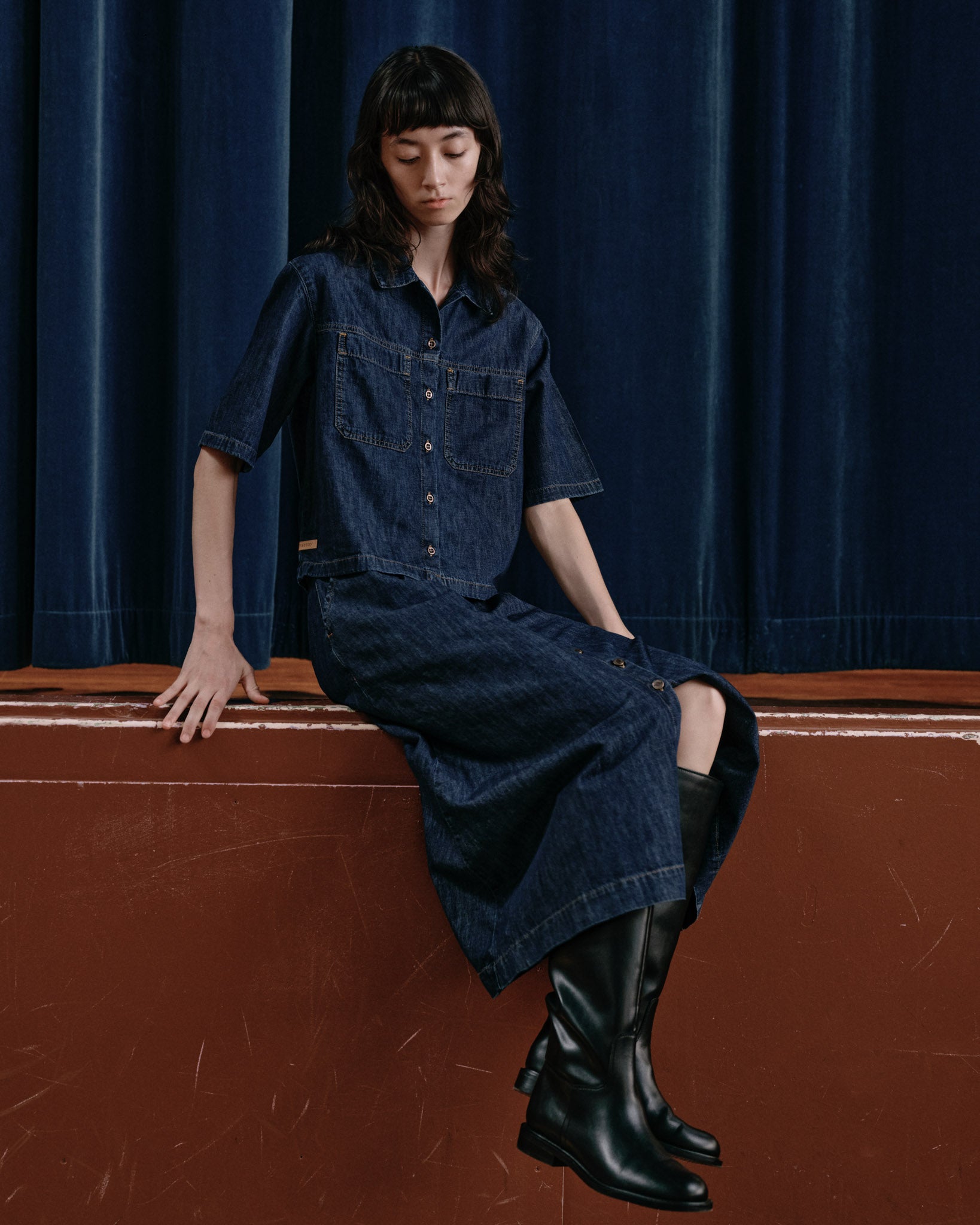 atelier-tuffery-mont-loz-re-top-femme-court-denim-stonewashed-coton image 2