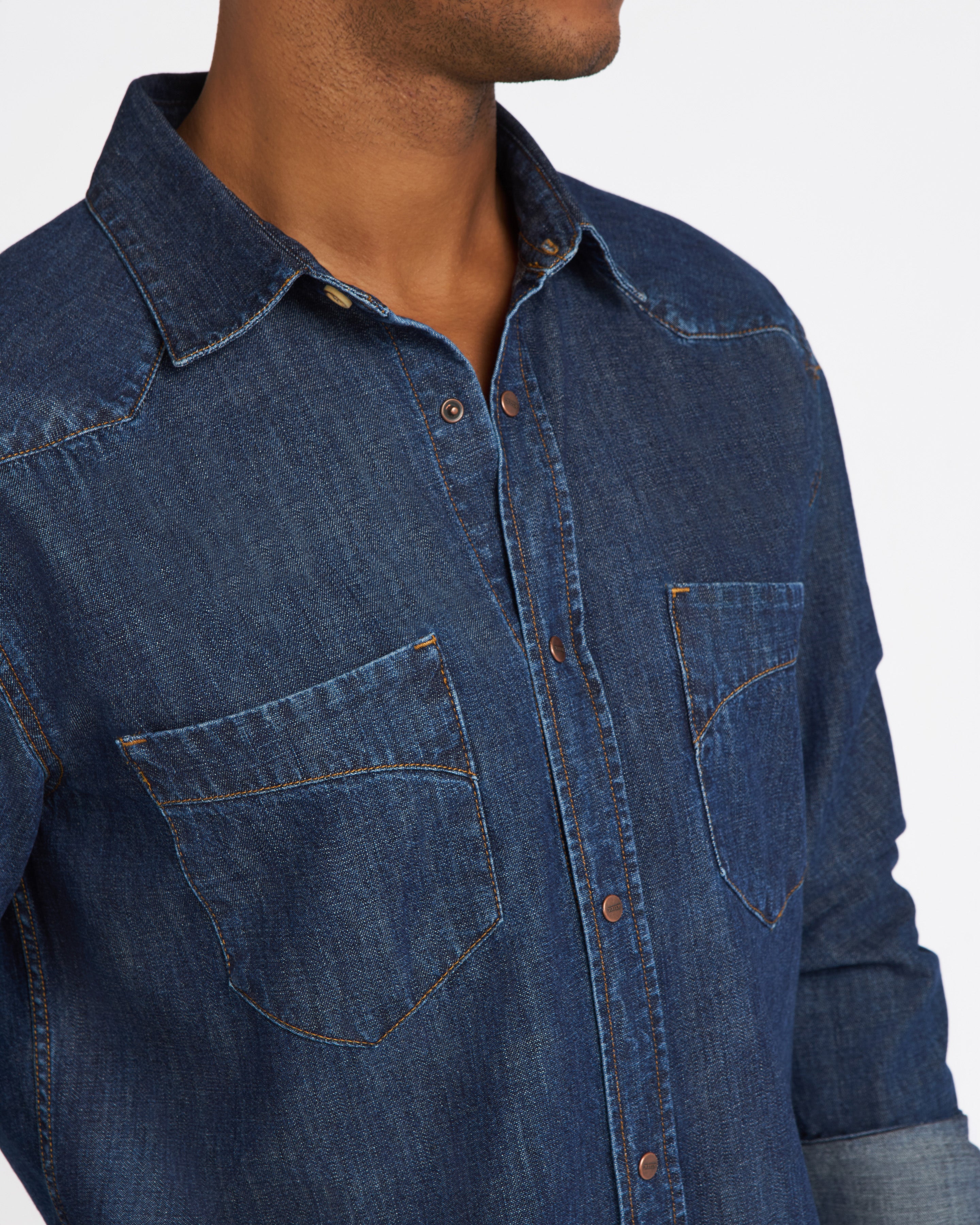 atelier-tuffery-c-vennes-chemise-homme-en-jean-brut-western image 6