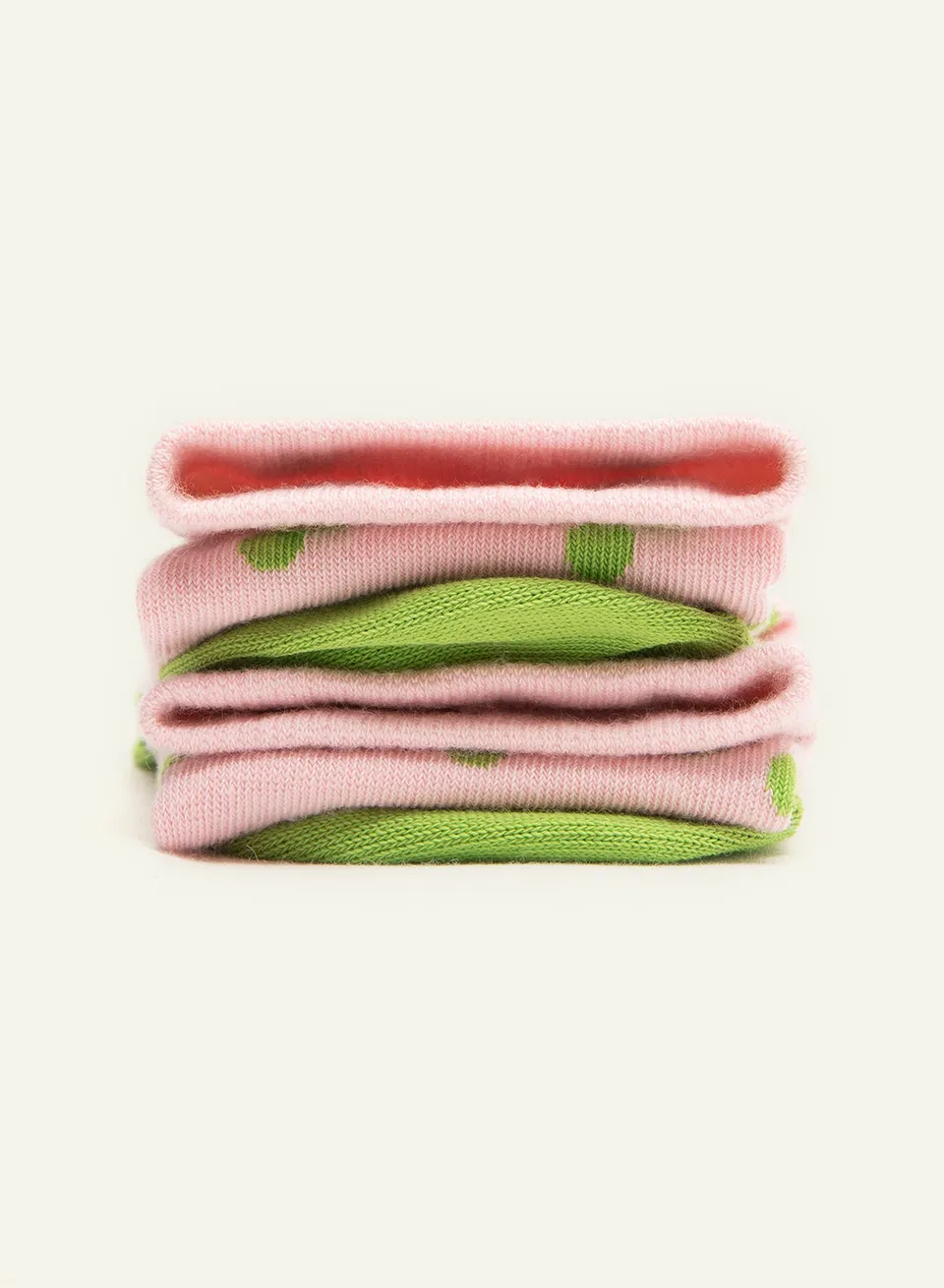 archiduchesse-rose-pistache-chaussettes-fantaisie-courtes-pois image 1