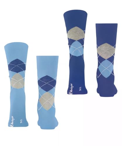 burlington-everyday-argyle-chaussettes-homme-bleu-light-blue-6541-40-46-lot-2-pa image 7