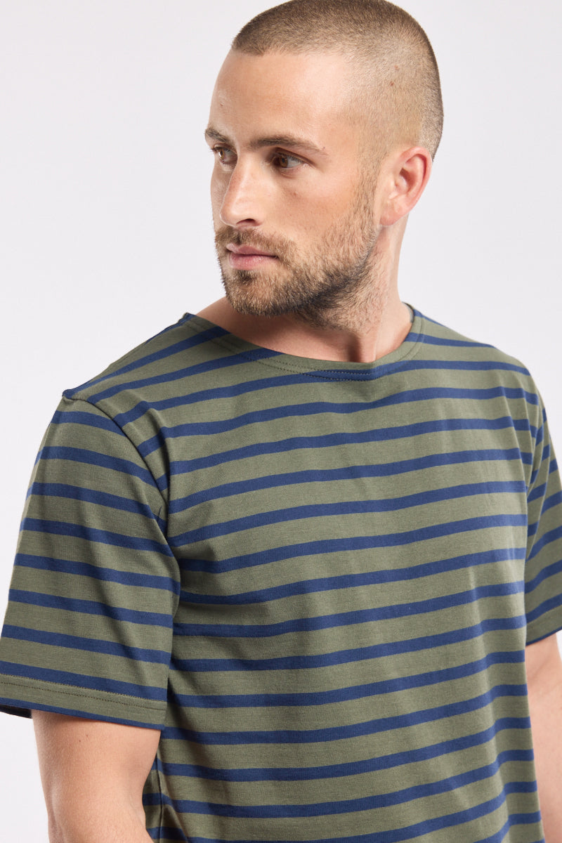 armor-lux-marini-re-homme-manches-courtes-coton-lourd-col-rond image 2
