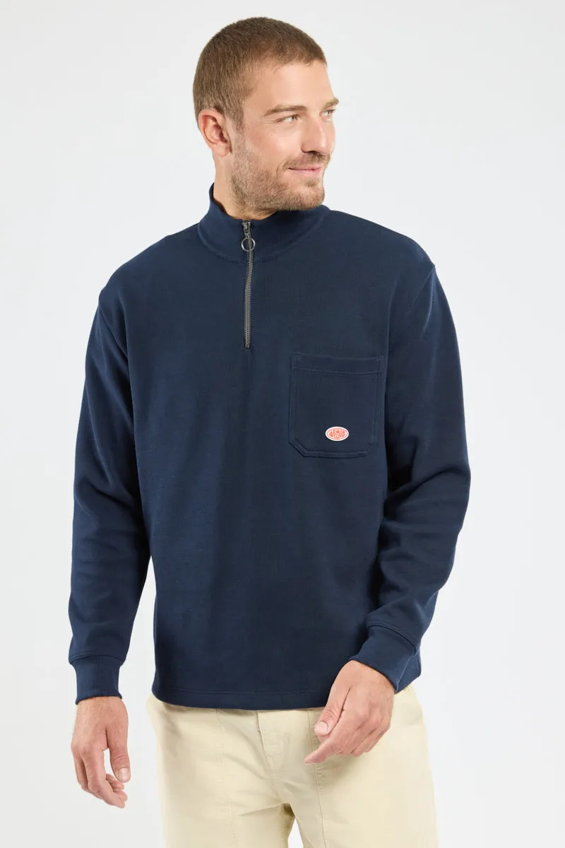 armor-lux-sweat-homme-col-camionneur-h-ritage-coton-pais image 1
