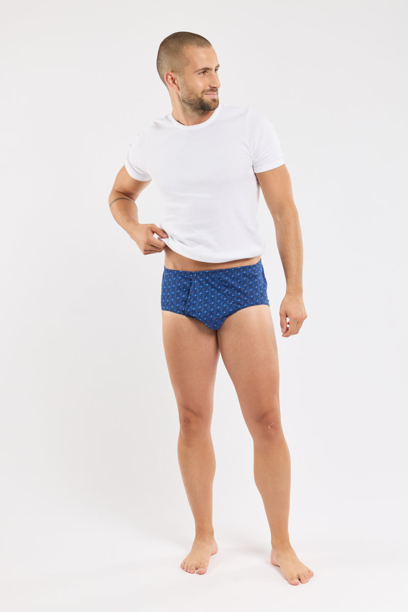 armor-lux-slip-ouvert-homme-coton-peign-imprim image 3