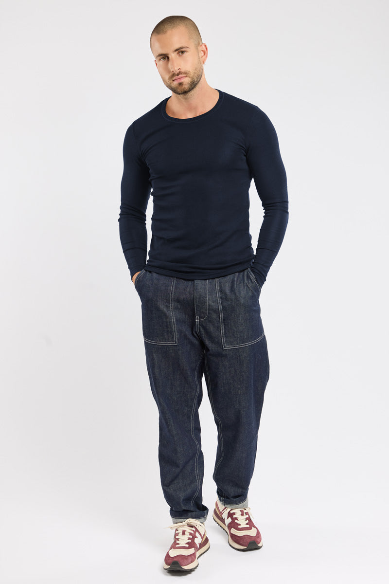 armor-lux-t-shirt-manches-longues-laine-et-soie-homme-2 image 3