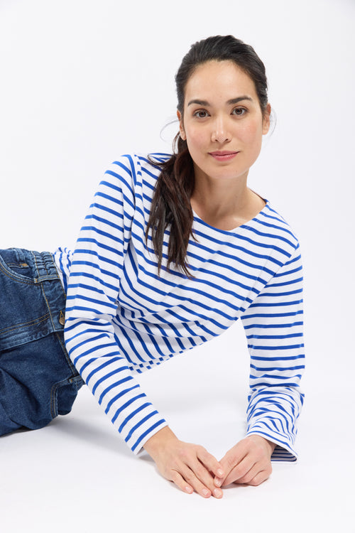 armor-lux-fouesnant-marini-re-femme-coton-pais-manches-longues-col-bateau image 2