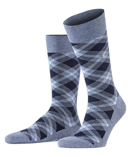 burlington-tartan-chaussettes-homme-coton-fantaisie-bleu-light-jeans-6662-40-46 image 6