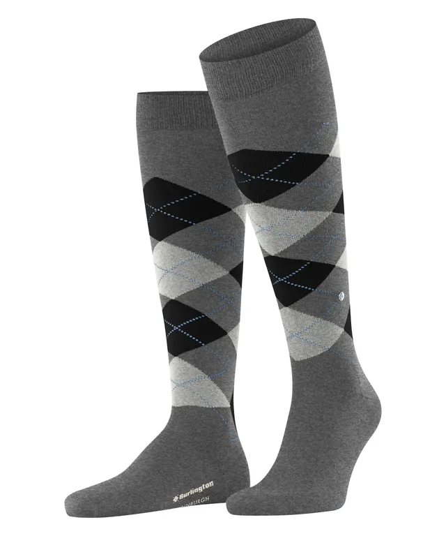 burlington-edinburgh-chaussettes-longues-homme-laine-gris-asphalt-melange-40-46 image 1