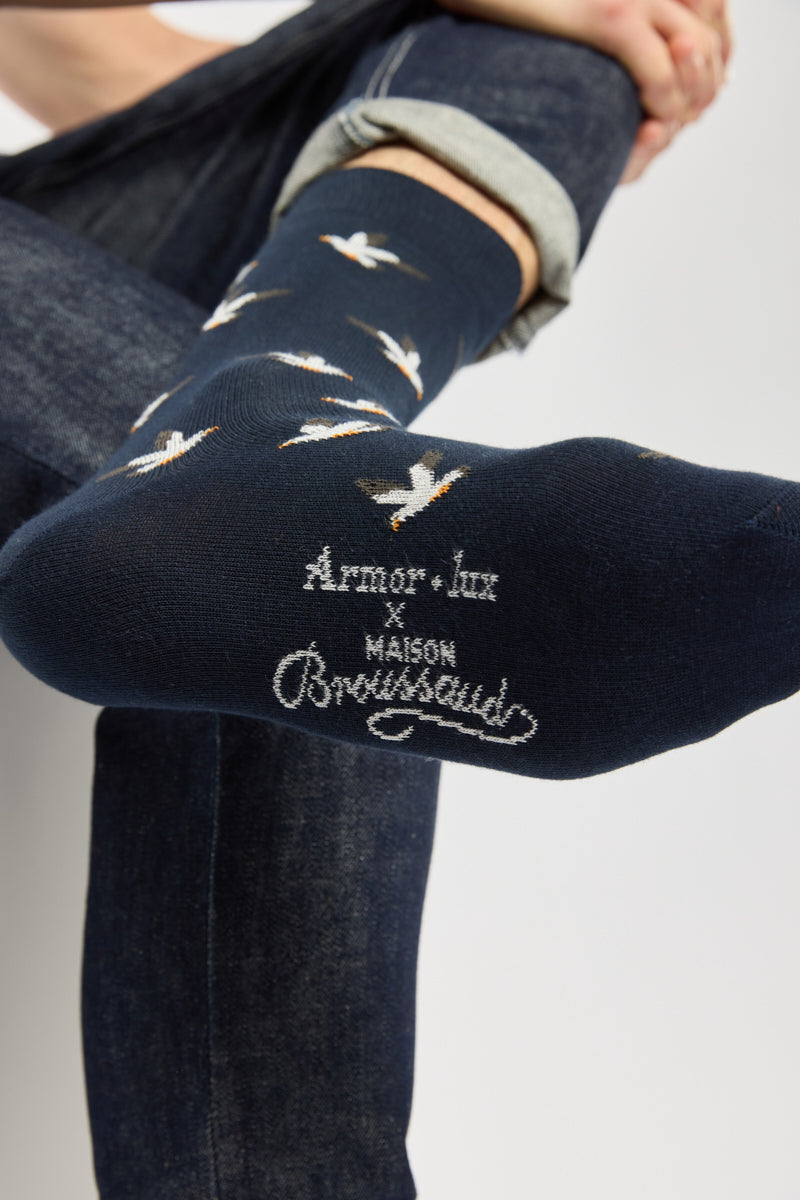 armor-lux-x-maison-broussaud-chaussettes-homme-mouettes-coton image 2