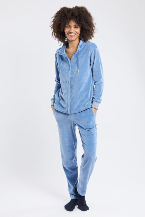 armor-lux-veste-loungewear-zipp-e-velours-270g-femme image 6