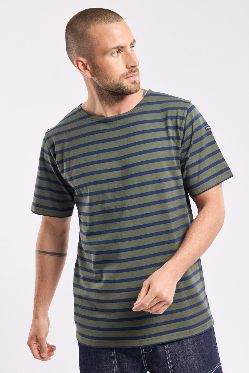 armor-lux-marini-re-homme-manches-courtes-coton-lourd-col-rond image 3
