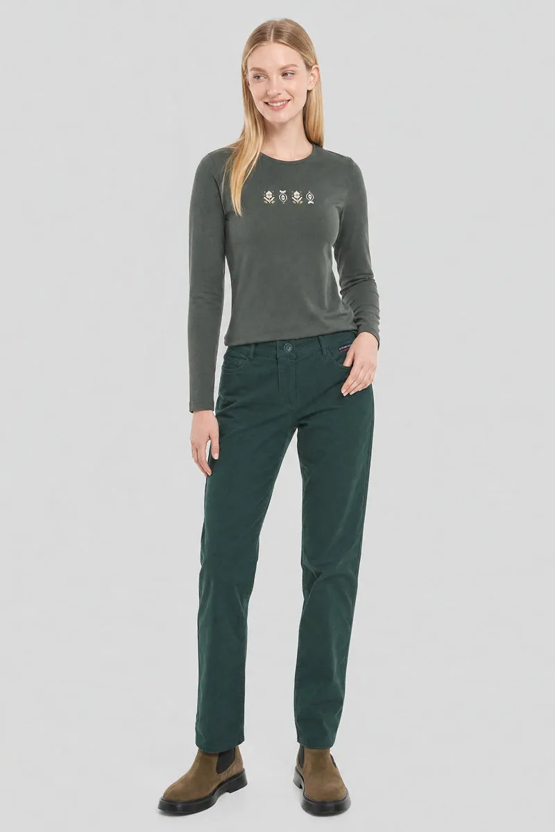 armor-lux-pantalon-droit-femme-gabardine-coton-taille-haute image 1