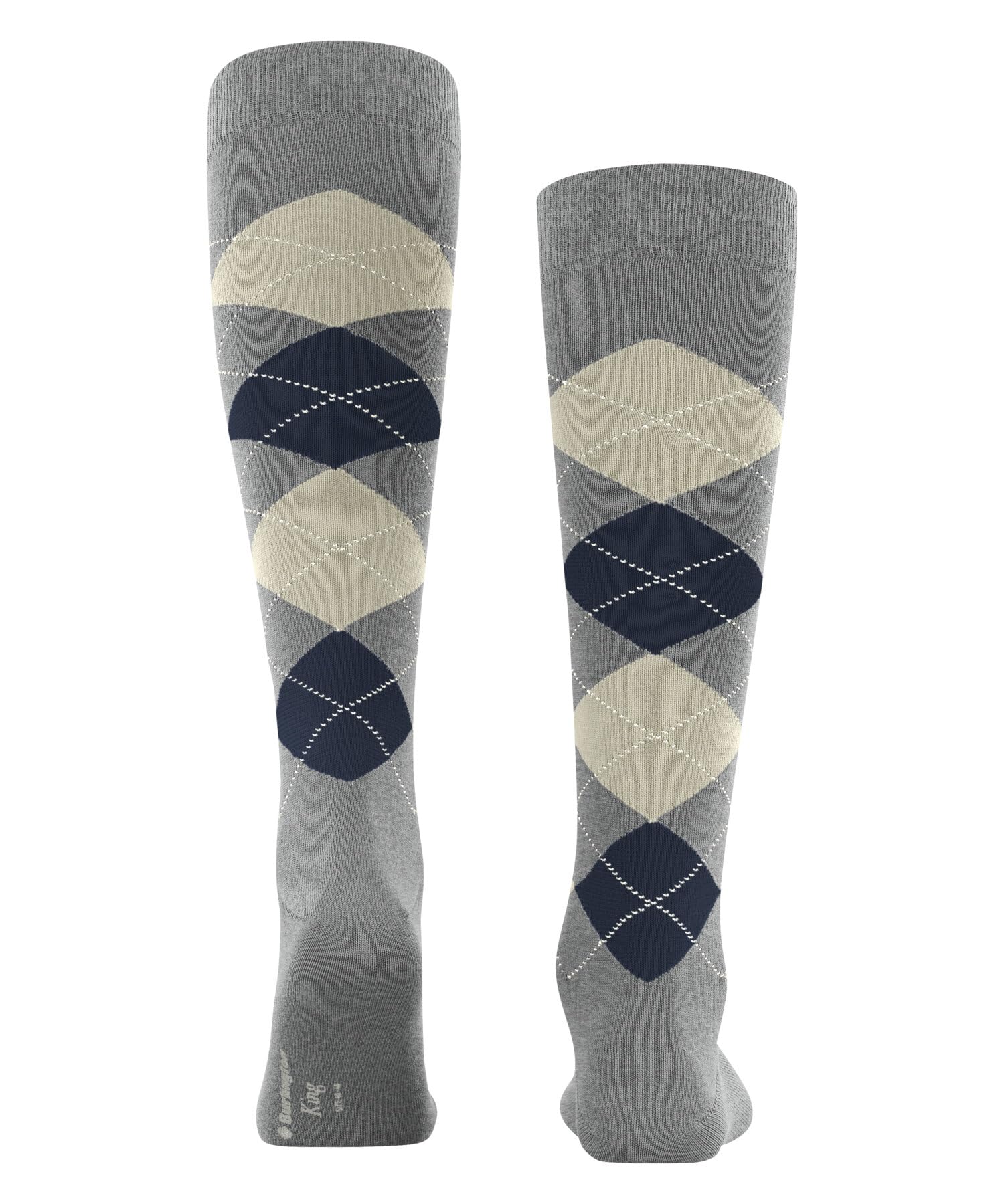 burlington-king-chaussettes-longues-homme-coton-gris-clair-40-46 image 2