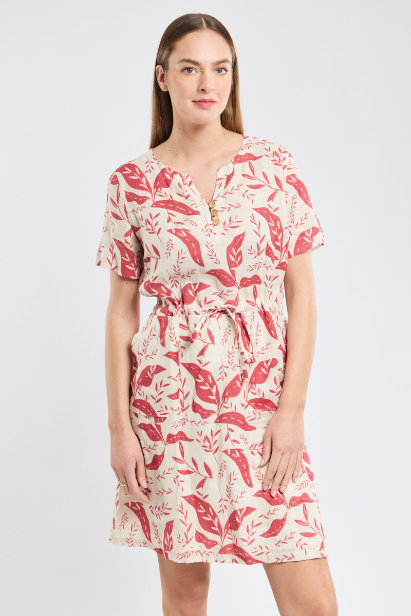 armor-lux-h-ritage-robe-femme-lin-motifs-v-g-taux-ceinture image 1