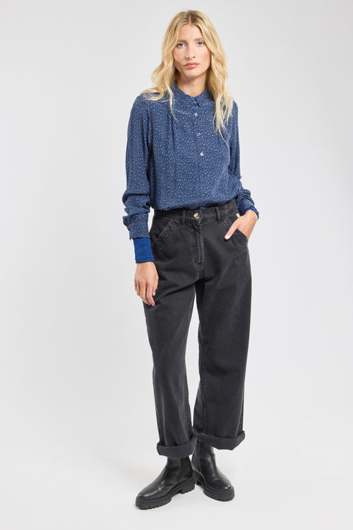 armor-lux-blouse-femme-l-opard-bleu-cupro-viscose-manches-longues-2 image 6