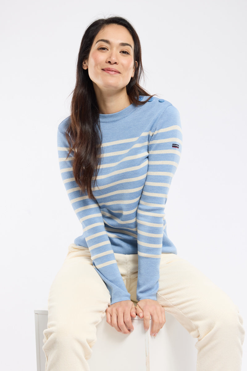 armor-lux-fouesnant-pull-marin-ray-femme-laine image 1