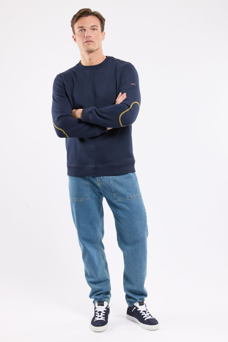 armor-lux-sweat-coudi-res-homme-coton-molleton image 3