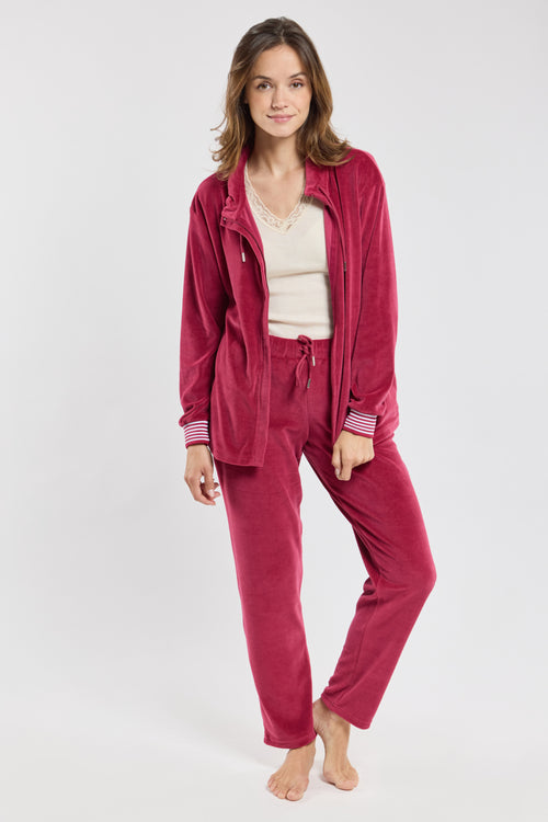 armor-lux-veste-homewear-zipp-e-femme-velours-coton image 6