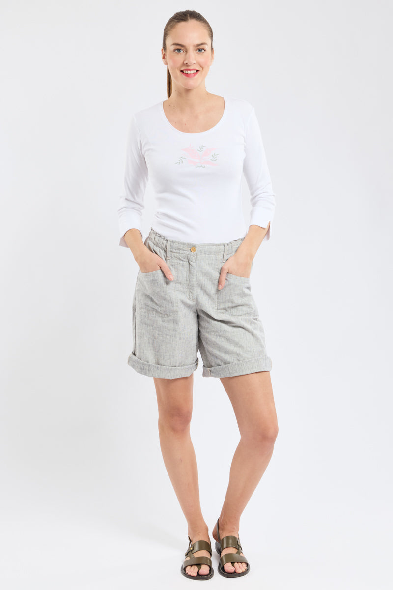 armor-lux-t-shirt-manches-3-4-v-g-taux-coton-l-ger-femme image 3