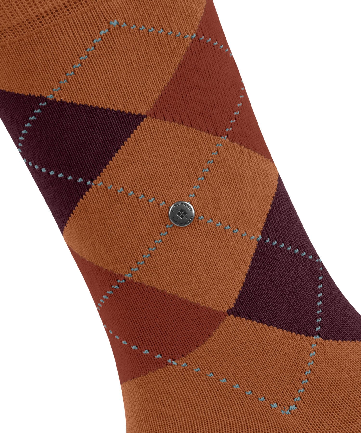 burlington-queen-chaussettes-femme-coton-fantaisie-argyle-orange-hermes-8467-36- image 5