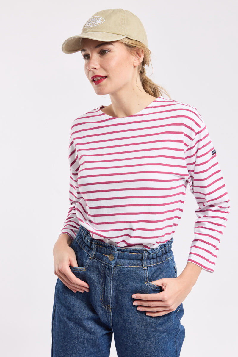 armor-lux-marini-re-femme-manches-3-4-coton-col-rond image 3