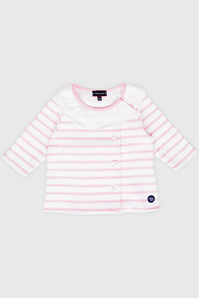 armor-lux-veste-ray-e-col-fronc-baby-b-b-coton image 1