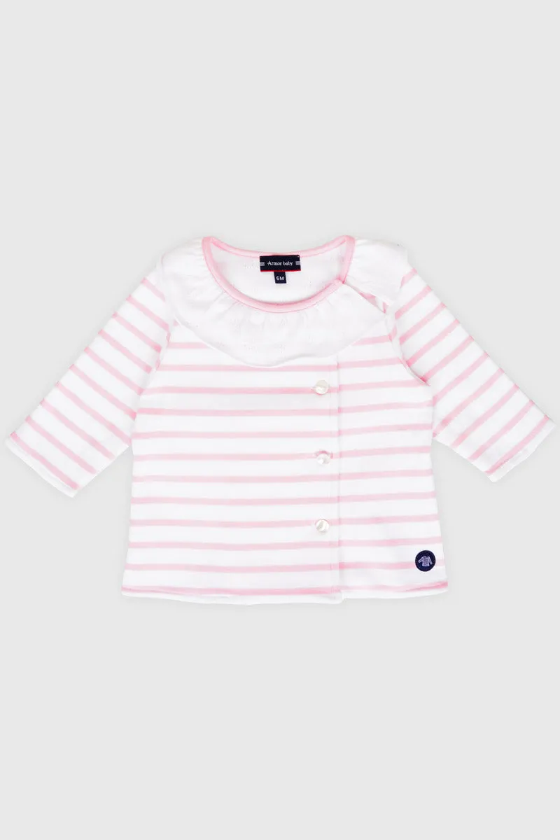 armor-lux-veste-ray-e-col-fronc-baby-b-b-coton image 1