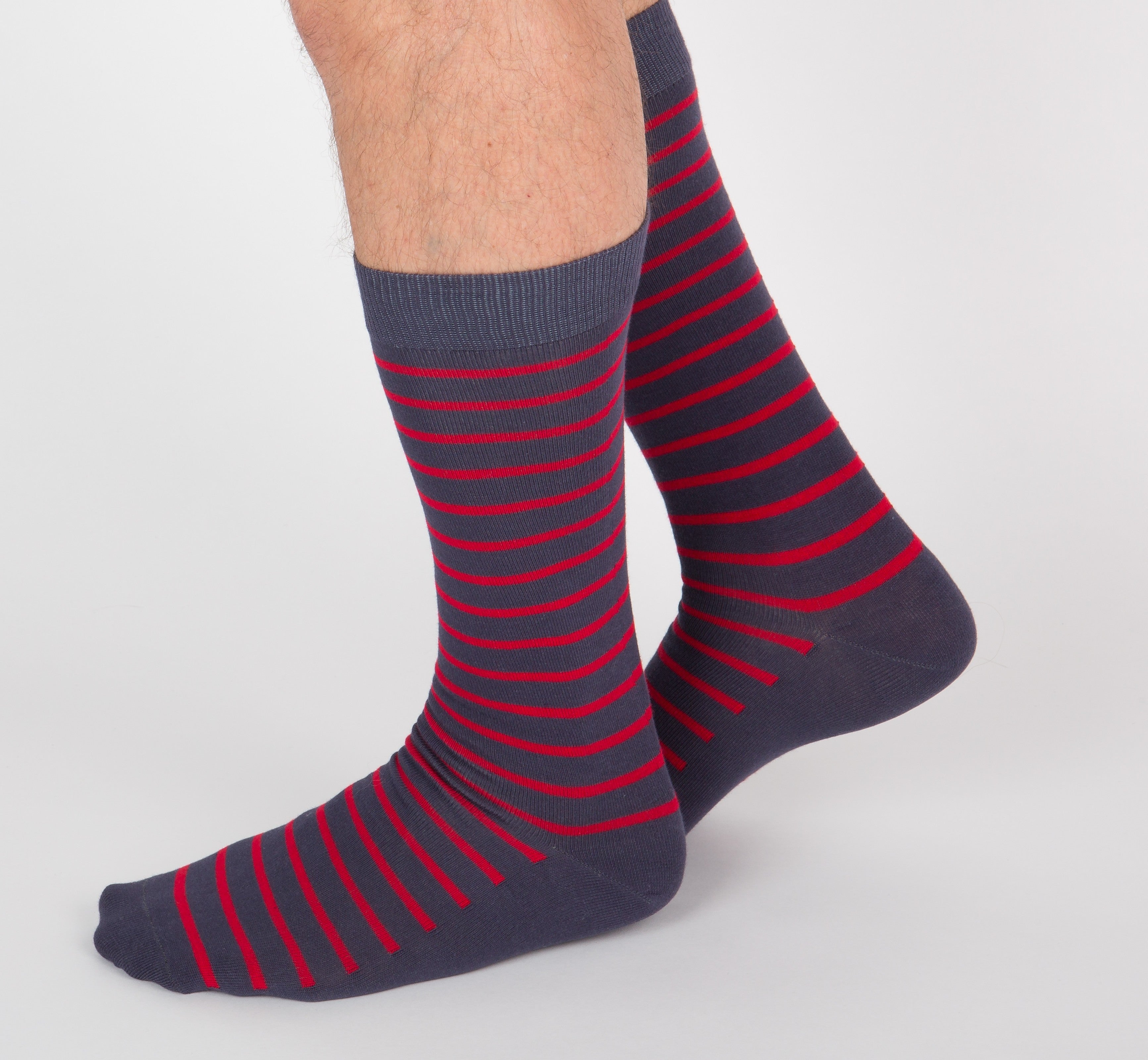 archiduchesse-sainte-marine-chaussettes-fantaisie-mi-mollet-bleu-marine-rouge image 8